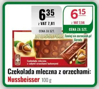 Eurocash Czekolada mleczna z orzechami: Nussbeisser oferta