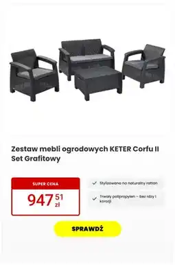 Media Expert Zestaw mebli ogrodowych Keter Corfu II Set oferta