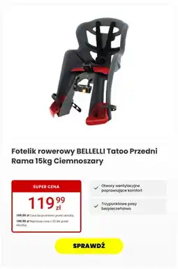 Media Expert Fotelik rowerowy BELLELLI Tatoo oferta