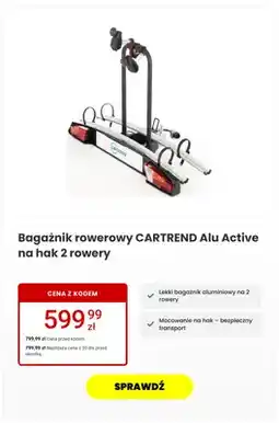 Media Expert Bagażnik rowerowy CARTREND Alu Active na hak 2 rowery oferta