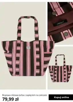 Greenpoint Torba brązowo-różowa z zapięciem na zatrzask Greenpoint oferta