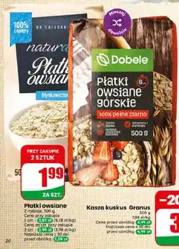Dino Płatki owsiane błyskawiczne Natura oferta