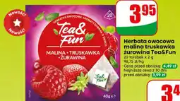 Dino Herbata owocowa malina truskawka żurawina Tea&Fun oferta