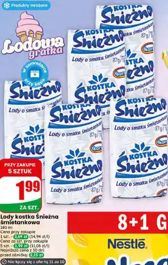 Dino Lody kostka Śnieżna śmietankowa oferta
