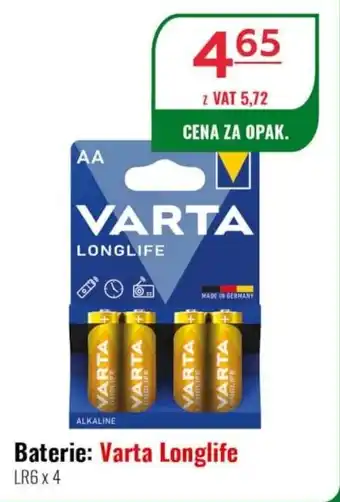 Eurocash Baterie: Varta Longlife oferta