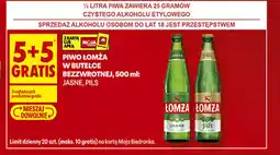 Biedronka Piwo Łomża w butelce bezzwrotnej oferta