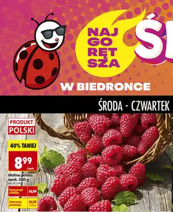 Biedronka Malina polska, opak oferta
