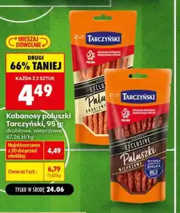 Biedronka Kabanosy paluszki Tarczyński wieprzowe oferta