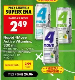 Biedronka Napój 4Move Active Vitamins witaminy + minerały oferta