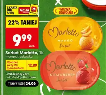 Biedronka Sorbet truskawkowy Marletto oferta