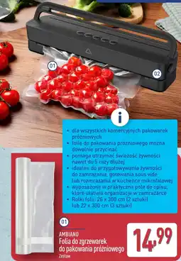 ALDI Ambiano Folia do zgrzewarek do pakowania próżniowego oferta