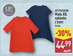 ALDI Up2Fashion Moda XXL sukienka z lnem oferta