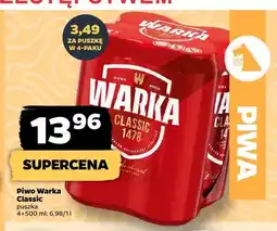 Netto Piwo Warka Classic 4-pak oferta