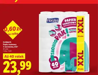 Lidl Papier toaletowy Floralys 3-warstwowy XXL oferta