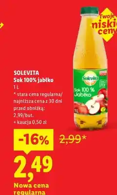 Lidl Sok 100% jabłko Solevita oferta