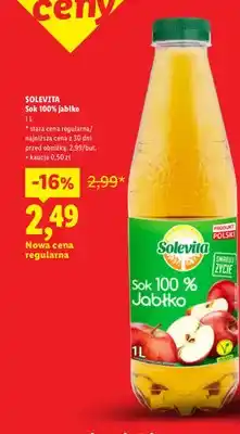 Lidl Sok 100% jabłko Solevita oferta