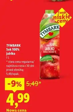 Lidl Sok 100% jabłko Tymbark oferta