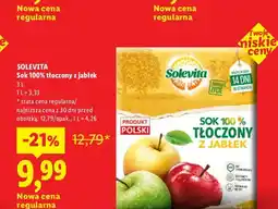 Lidl Sok 100% tłoczony z jabłek Solevita oferta