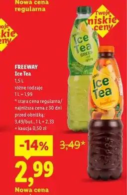 Lidl Ice Tea Green cytryna Freeway oferta