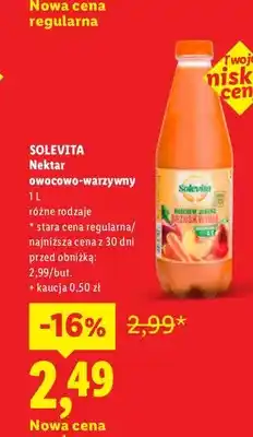 Lidl Nektar owocowo-warzywny Solevita oferta