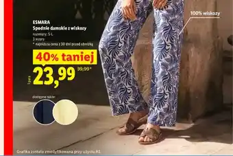 Spodnie damskie z wiskozy Esmara