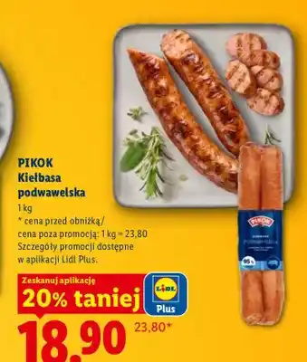 Lidl Kiełbasa podwawelska Pikok oferta