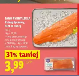 Lidl Pstrąg tęczowy filet ze skórą Targ Rybny Lidla oferta