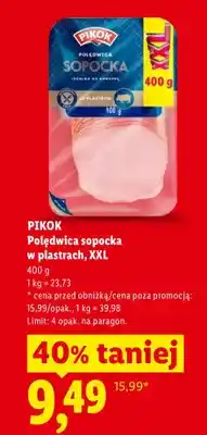 Lidl Polędwica sopocka w plastrach Pikok XXL oferta