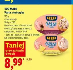 Lidl Pasta z tuńczyka z oliwkami Rio Mare Paté oferta