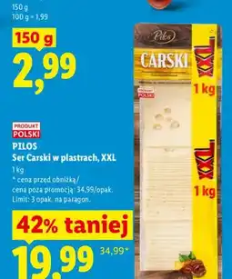 Lidl Ser Carski w plastrach XXL Pilos oferta