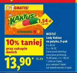 Lidl Lody Kaktus na patyku Nestlé 9-pak oferta
