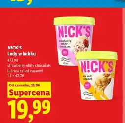Lidl Lody strawberry white chocolate N!CK'S oferta