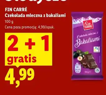 Lidl Czekolada mleczna z bakaliami Fin Carré oferta