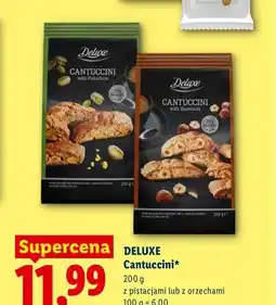 Lidl Ciastka Cantuccini z pistacjami Deluxe oferta