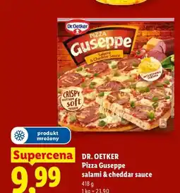 Lidl Pizza Guseppe salami & cheddar sauce Dr. Oetker oferta