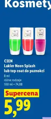 Lidl Lakier do paznokci Neon Splash Cien oferta