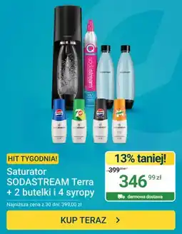 ERLI Saturator Sodastream Terra + 2 butelki i 4 syropy oferta