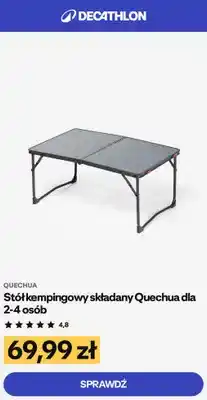 Stół kempingowy składany Quechua dla 2-4 osób