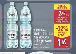ALDI Woda mineralna niegazowana Cisowianka oferta