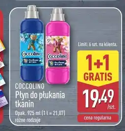 ALDI Płyn do płukania tkanin Coccolino Perfume & Care Blue oferta