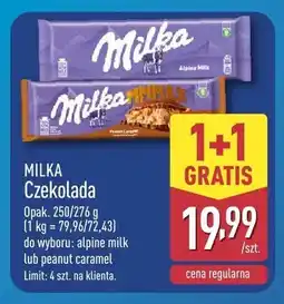 ALDI Czekolada Milka Alpine Milk oferta