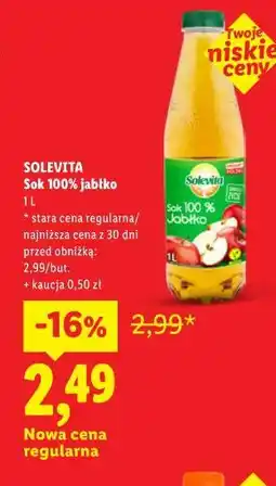 Lidl Solevita Sok 100% jabłko oferta