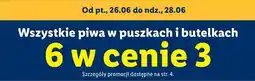 Lidl Wszystkie piwa w puszkach i butelkach oferta