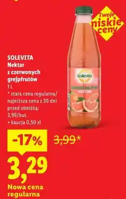 Lidl Solevita Nektar z czerwonych grejpfrutów oferta