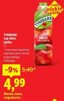 Lidl TYMBARK Sok 100% jabłko oferta