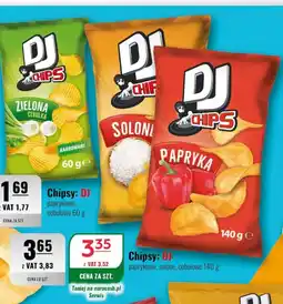Eurocash Chipsy: DJ paprykowe, solone, cebulowe oferta