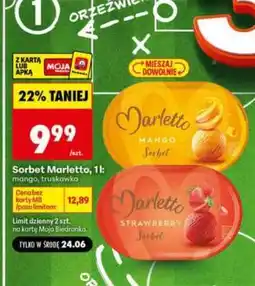 Biedronka Sorbet Marletto, 1 l oferta