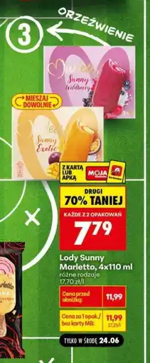 Biedronka Lody Sunny Marletto, 4x110 ml oferta