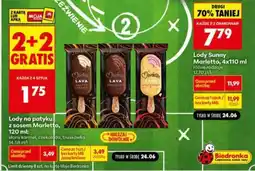 Biedronka Lody na patyku z sosem Marletto, 120 ml oferta