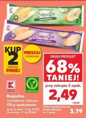 Kaufland Bagietka czosnkowa, ziołowa 175 g opakowanie oferta